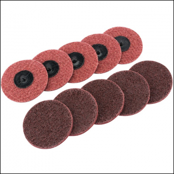 Draper SCP3 Polycarbide Abrasive Pads, 75mm, Medium (Pack of 10) - Code: 75627 - Pack Qty 1