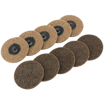 Draper SCP3 Polycarbide Abrasive Pads, 75mm, Coarse (Pack of 10) - Code: 75628 - Pack Qty 1