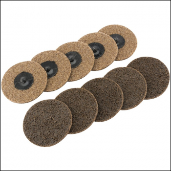 Draper SCP3 Polycarbide Abrasive Pads, 75mm, Coarse (Pack of 10) - Code: 75628 - Pack Qty 1