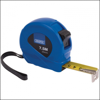 Draper EMTC Measuring Tape, 7.5m/25ft x 25mm, Blue - Code: 75882 - Pack Qty 1
