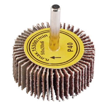 Draper PTAFW Abrasive Flap Wheel, 50 x 20mm, 40 Grit - Code: 76456 - Pack Qty 1