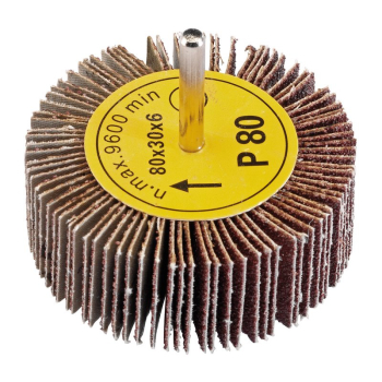 Draper PTAFW80 Abrasive Flap Wheel, 80 x 30mm, 80 Grit - Code: 76467 - Pack Qty 1