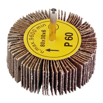 Draper PTAFW80 Abrasive Flap Wheel, 80 x 30mm, 60 Grit - Code: 76468 - Pack Qty 1