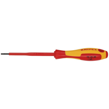 Draper 98 20 30 KNIPEX 98 20 30 VDE Insulated Screwdriver, 3.0 x 100mm - Code: 76804 - Pack Qty 1