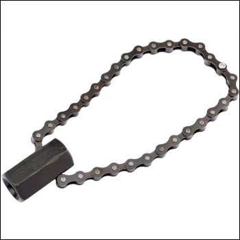 Draper 255 Chain Oil Filter Wrench, 1/2 inch  Sq. Dr. or 24mm, 130mm Capacity - Code: 77592 - Pack Qty 1