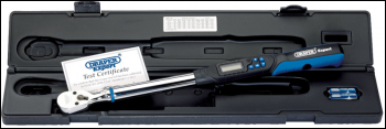 DRAPER Electronic Precision Torque Wrench, 1/2 inch  Sq. Dr., 40 - 200Nm - Pack Qty 1 - Code: 77993