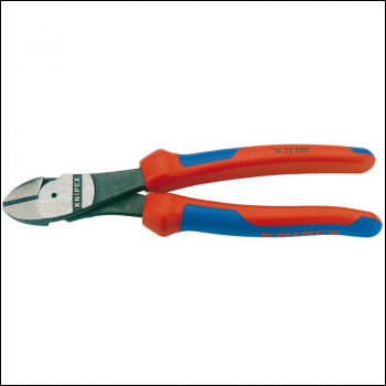 Draper 74 22 200 Knipex 74 22 200 High Leverage Diagonal Side Cutter with 12° Head, 200mm - Code: 78428 - Pack Qty 1