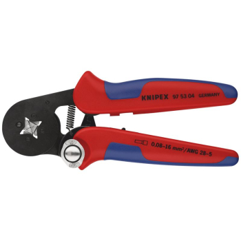 KNIPEX 97 53 04 SB Self-Adjusting Crimping Pliers,2 x 6 mm&sup2;, 180mm - 97 53 04 SB - Code: 78433 - Pack Qty 1