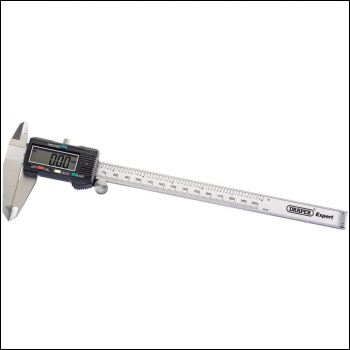 Draper PVC200D/B Dual Reading Digital Vernier Caliper, 0 - 200mm/0 - 8 inch  - Code: 80799 - Pack Qty 1