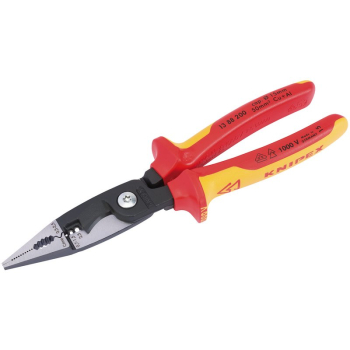 Draper 13 88 200 UKSBE KNIPEX 13 88 200UKSBE Fully Insulated Electricians Universal Installation Pliers, 200mm - Code: 80803 - Pack Qty 1