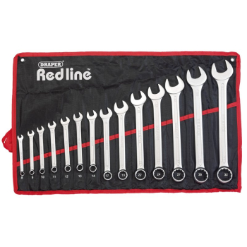 Draper RL-SS14/B Draper Redline® Metric Combination Spanner Set (14 Piece) - Code: 80931 - Pack Qty 1