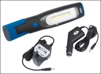 DRAPER Inspection Lamp with Rechargeable 4W COB LED and UV LED - Pack Qty 1 - Code: 80962