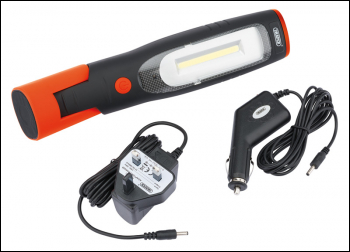 DRAPER Inspection Lamp with Rechargeable 4W COB LED and UV LED - Pack Qty 1 - Code: 80964
