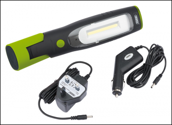 DRAPER Inspection Lamp with Rechargeable 4W COB LED and UV LED - Pack Qty 1 - Code: 80965