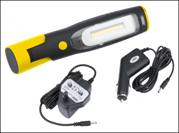 DRAPER Inspection Lamp with Rechargeable 4W COB LED and UV LED - Pack Qty 1 - Code: 80966