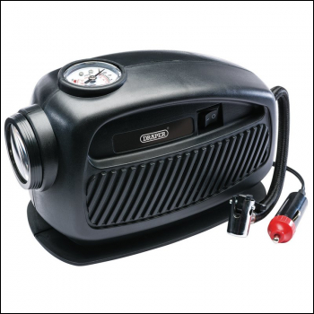 Draper DA12/250B 12V Mini Analogue Air Compressor, 250psi Max. - Discontinued - Code: 80999 - Pack Qty 1