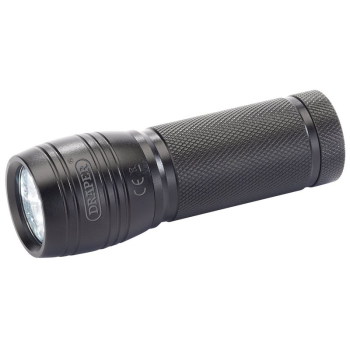 Draper AHT/LED/9 LED Aluminium Hand Torch, 5W, 45 Lumens, 3 x AAA Batteries Required - Code: 81110 - Pack Qty 1