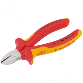Draper 70 06 140 SB KNIPEX 70 06 140 SBE VDE Diagonal Cutter, 140mm - Code: 81254 - Pack Qty 1