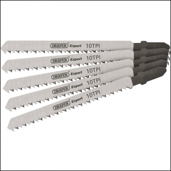 Draper DT101B DT101B Jigsaw Blade Set, 100mm (5 Piece) - Code: 81716 - Pack Qty 1