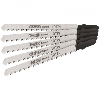 Draper DT101BR DT101BR Jigsaw Blade Set, 100mm (5 Piece) - Code: 81718 - Pack Qty 1