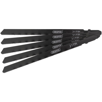 Draper DT318A DT318A Jigsaw Blade Set, 130mm, (5 Piece) - Code: 81732 - Pack Qty 1