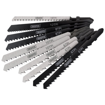 Draper JSBCOM10W Assorted HCS Jigsaw Blade Set (10 Piece) - Code: 81735 - Pack Qty 1