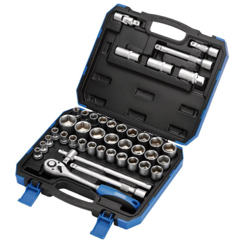 Draper HD41AM Combined MM/AF Socket Set, 1/2 inch  Sq. Dr. (41 Piece) - Code: 82136 - Pack Qty 1