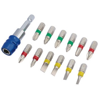 Draper CMBH13 Draper Expert Coloured Screwdriver Bit Set With Magnetic Holder (13 Piece) - Code: 82401 - Pack Qty 1