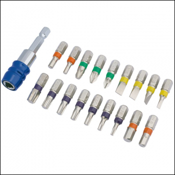 Draper CMBH19 Draper Expert Coloured Screwdriver Bit Set (19 Piece) - Code: 82402 - Pack Qty 1