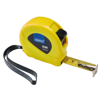 Draper HVMT/DBOX12 Measuring Tapes, 5m/16ft x 19mm, 3 Colours (Dispenser of 12) - Code: 82437 - Pack Qty 12