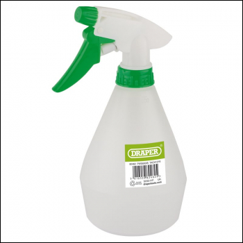 Draper PWS600/B Plastic Spray Bottle, 500ml - Code: 82462 - Pack Qty 1