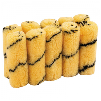 Draper RS-T-M10 Tiger Stripe Paint Roller Sleeves, 100mm (Pack of 10) - Code: 82550 - Pack Qty 1
