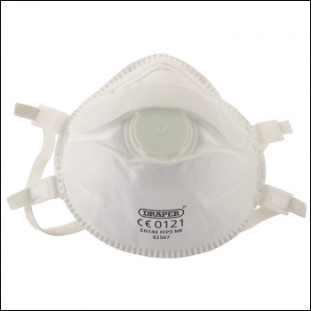 Draper FM-FFP3-FF FFP3 NR Moulded Dust Mask (Pack of 3) - Code: 82567 - Pack Qty 1