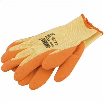 Draper HDLGA/B Heavy Duty Latex Coated Work Gloves, Extra Large, Orange - Code: 82602 - Pack Qty 1