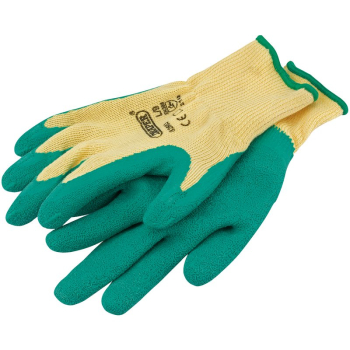 Draper HDLGA/B Heavy Duty Latex Coated Work Gloves, Large, Green - Code: 82603 - Pack Qty 1