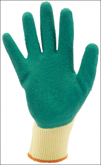 Draper HDLGA/B Heavy Duty Latex Coated Work Gloves, Extra Large, Green - Code: 82604 - Pack Qty 1