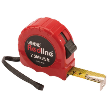 Draper RL-MT-CL2 Draper Redline® Metric/Imperial Measuring Tape, 7.5m/25ft - Discontinued - Code: 82681 - Pack Qty 1
