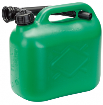 DRAPER 5L Plastic Fuel Can - Green - Pack Qty 1 - Code: 82690