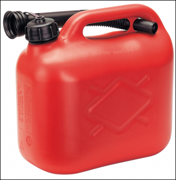 DRAPER 5L Plastic Fuel Can (Red) - Pack Qty 1 - Code: 82692