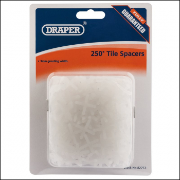 Draper TS2/A Tile Spacers, 3mm (Approx 250) - Code: 82757 - Pack Qty 1