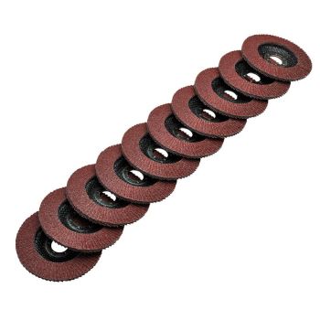 Draper FDAB115 Aluminium Oxide Flap Discs, 115 x 22.23mm, 40 Grit (Pack of 10) - Code: 82961 - Pack Qty 1