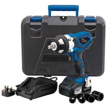 Draper CIW20LISF Draper Storm Force® 20V Impact Wrench, 1/2 inch  Sq. Dr., 400Nm, 2 x 3.0Ah Batteries - Code: 82983 - Pack Qty 1