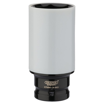 Draper AWNS/27MM Draper HI-TORQ® Wheel Nut Socket for Alloy Wheels, 1/2 inch  Sq. Dr.  (27mm) - Code: 83061 - Pack Qty 1