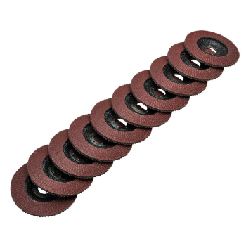 Draper FDAB115 Aluminium Oxide Flap Discs, 115 x 22.23mm, 80 Grit (Pack of 10) - Code: 83070 - Pack Qty 1