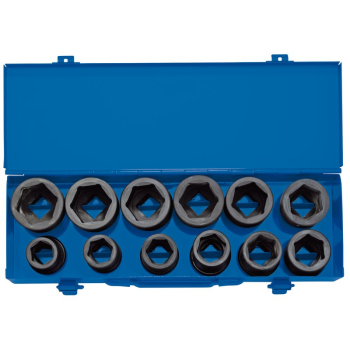 Draper 419/12 Combined MM/AF Impact Socket Set in Metal Case, 3/4 inch  Sq. Dr. (12 Piece) - Discontinued - Code: 83280 - Pack Qty 1