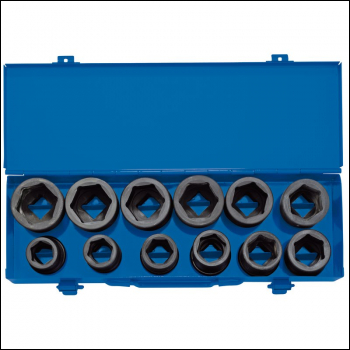 Draper 419/12 Combined MM/AF Impact Socket Set in Metal Case, 3/4 inch  Sq. Dr. (12 Piece) - Code: 83280 - Pack Qty 1
