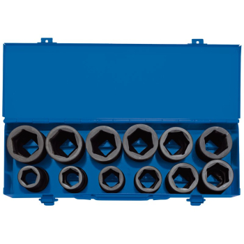 Draper 419D/12 Combined MM/AF Deep Impact Socket Set in Metal Case, 3/4 inch  Sq. Dr. (12 Piece) - Discontinued - Code: 83281 - Pack Qty 1