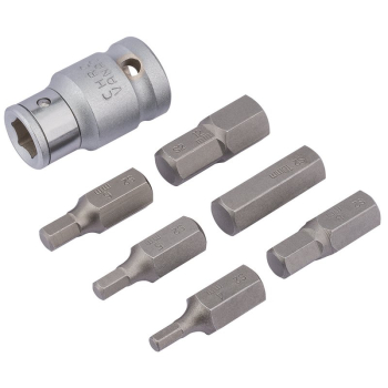 Draper 3402/B Draper Expert Metric Hexagon Bit Set, 1/2 inch  Sq. Dr. (7 Piece) - Code: 83565 - Pack Qty 1