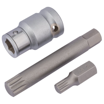 Draper MSB3/B Draper Expert Spline Bit Set, 1/2 inch  Sq. Dr. (3 Piece) - Code: 83566 - Pack Qty 1