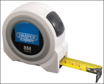 DRAPER Draper Expert Autolock Measuring Tape, 8m/26ft x 25mm, White - Pack Qty 1 - Code: 83649